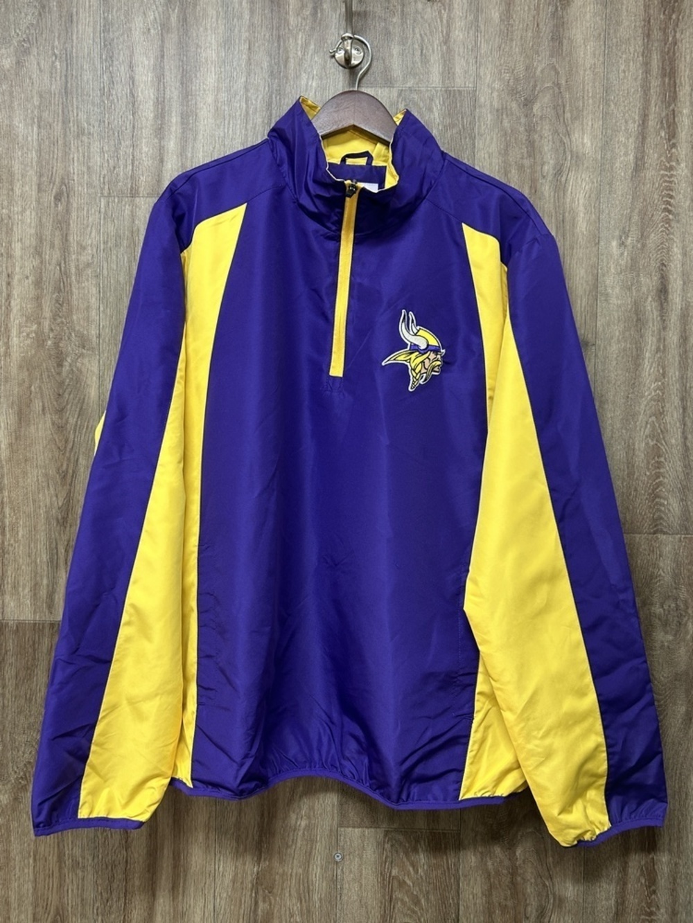 NFL Minnesota Vikings Purple & Gold Quarter-Zip Pullover Jacket